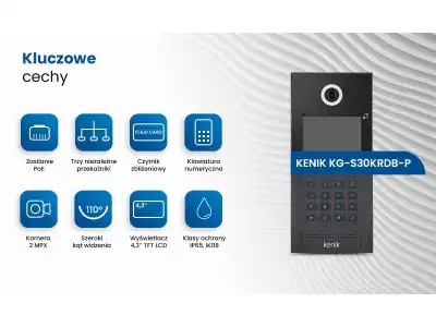 Panel bramowy IP KENIK KG-S30KRDB-P