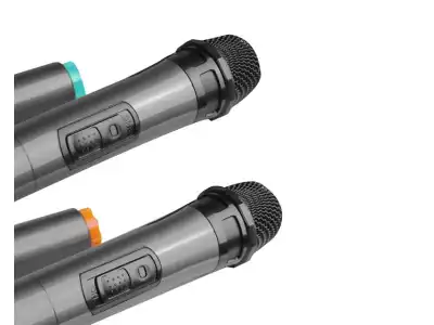 Głośnik bluetooth LTC RGB 2x8`` 400W, 2 mikrofony i pilot  USB/SD/AUX 7200mAh