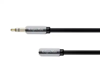 Kabel wtyk   - gniazdo proste  jack 3.5  stereo 1.0m Kruger&amp;Matz