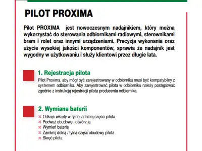 Pilot PROXIMA MIĘKKI do MOOVO Mhouse wodoodporny