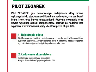 Pilot PROXIMA ZEGARKOWY do NICE SMILO