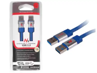Przewód, kabel USB 3.0 AM - AM 1.8m Maclean MCTV-606 blister