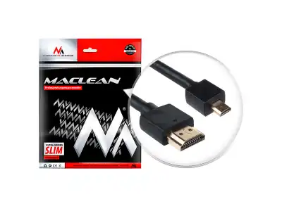 Przewód Maclean, HDMI-microHDMI, ULTRA SLIM, v1.4, A-D, 2m, MCTV-722