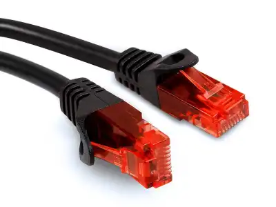 Przewód, kabel, patchcord, UTP Maclean, wtyk-wtyk, Cat6, 1m, czarny, MCTV-740