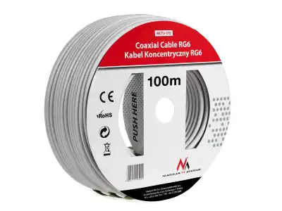 Kabel koncentryczny Maclean, Przewód antenowy satelitarny, 1.0CCS RG6, 100M, MCTV-572