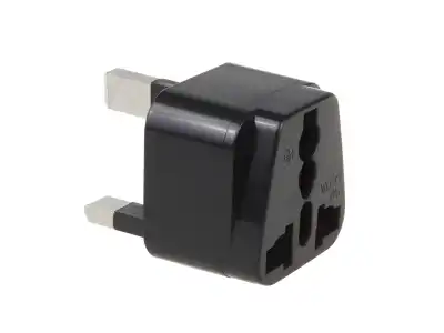 Adapter gniazdo EU na wtyk UK Maclean, czarny, MCE154