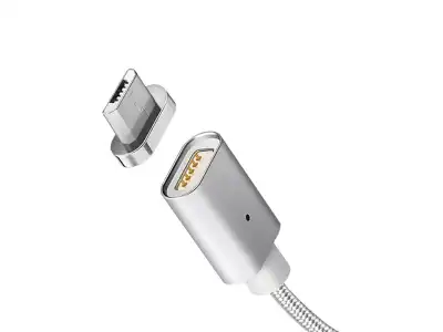 Kabel micro USB magnetyczny silver Maclean Energy MCE160 - Quick & Fast Charge