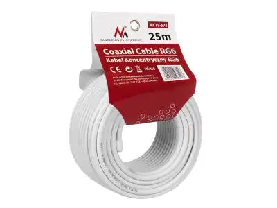 Kabel przewód koncentryczny antenowy/satelitarny Maclean, 1.0CCS RG6, 25M, MCTV-574