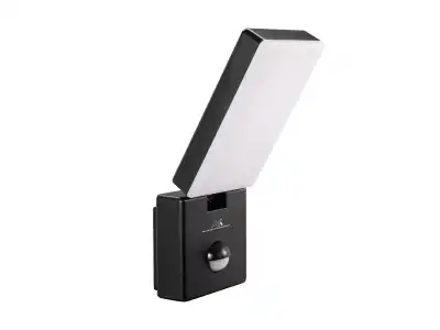 Lampa LED z czujnikiem ruchu Maclean, czujnik ruchu PIR, kolor czarny, 10W, IP65, 800lm, barwa neutralna biała (4000K) MCE516 B