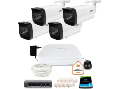 Zestaw monitoringu IP DAHUA 4 kamer tubowych 5Mpx