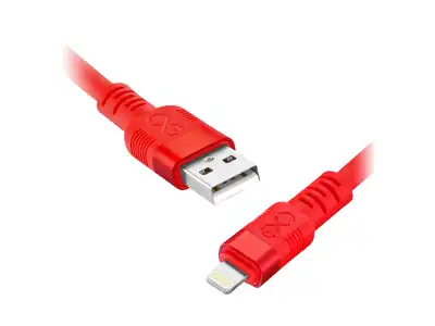 Kabel USB-A - Lightning eXc WHIPPY Pro, 2M, 12W, szybkie ładowanie, kolor mix neonowy