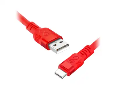 Kabel USB-A - USB-C eXc WHIPPY Pro, 2M, 60W, szybkie ładowanie, kolor mix neonowy