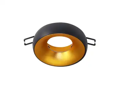 DORADO R, ramka dekoracyjna oprawy punktowej, GU10, okrągła, czarno-złota