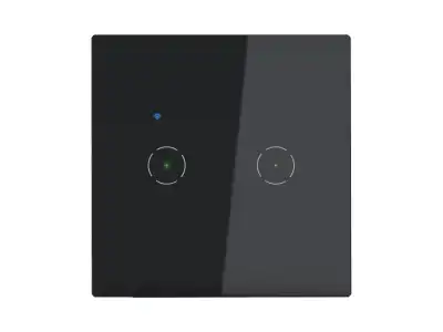 Włącznik podtynkowy podwójny Wi-Fi Tuya Smart Home, czarny