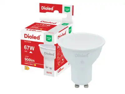 ŻAR. LED DIOLED GU10 9W CIEPŁA B. 900LM