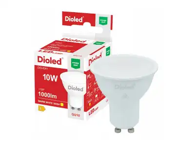 ŻAR. LED DIOLED GU10 10W CIEPŁA B. 1000LM