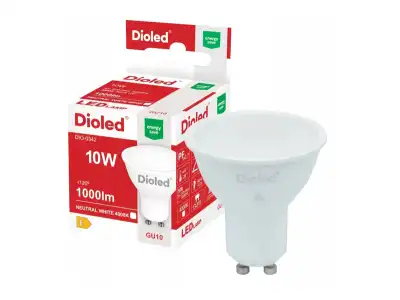 ŻAR. LED DIOLED GU10 10W NEUTRALNY  B. 1000LM