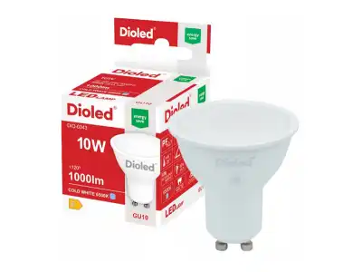 ŻAR. LED DIOLED GU10 10W ZIMNY B. 1000LM