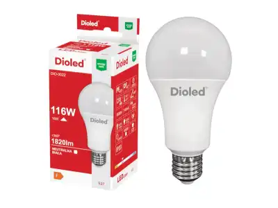 Żarówka LED E27 A65 18W 230V 4000K 1820LM