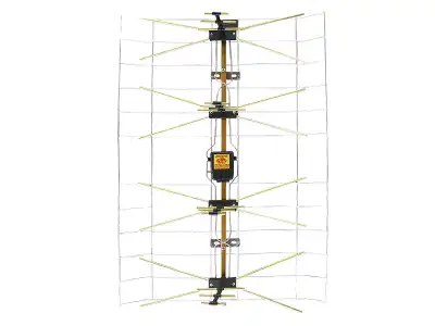 Antena TV szerokopasmowa "CE", pozłacana.
