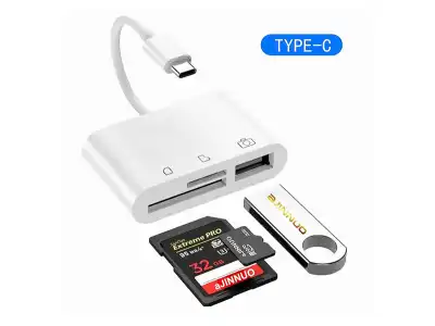 Czytnik kart OTG COMBO wtyk USB-C -gniazdo USB,SD,TF Card