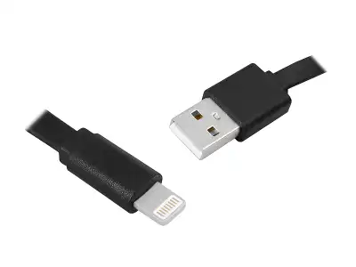 PS Kabel USB - IPHONE 8PIN 1m płaski, czarny.