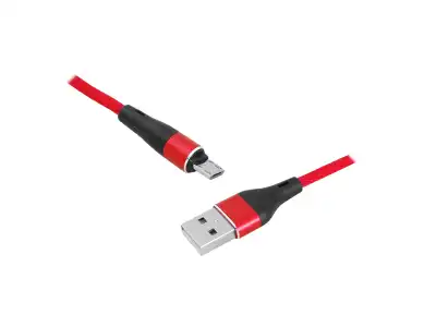 PS Kabel USB - IPHONE 8pin w oplocie 1m czerwony