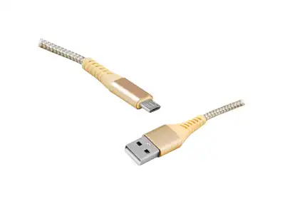 PS Kabel USB - microUSB, 1m, złoty.