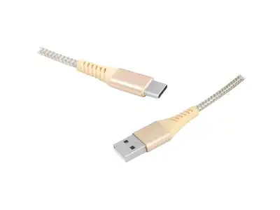 PS Kabel USB - Type-C, 1m, złoty.
