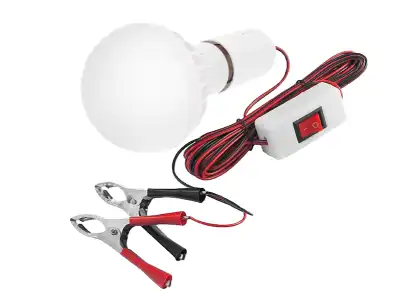 Lampa LED 12V z zaciskami - krokodylkami 86252