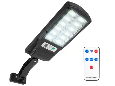 Lampa solarna  12xCOB 6000K z czujnikiem ruchu,zmierzchu i pilotem BL128B