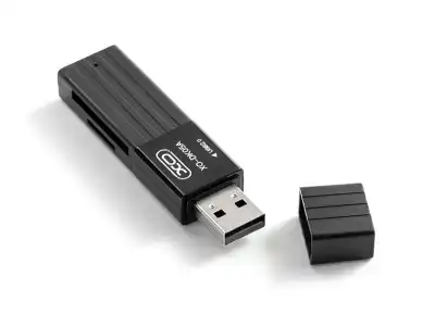 XO czytnik kart 2w1 DK05A USB 2.0 czarny