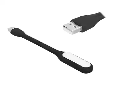 PS Lampka komputerowa USB gumowa, czarna.