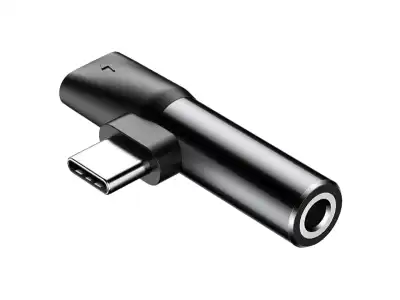 BASEUS ADAPTER L41 USB-C USB-C+ JACK 3,5mm CZARNY