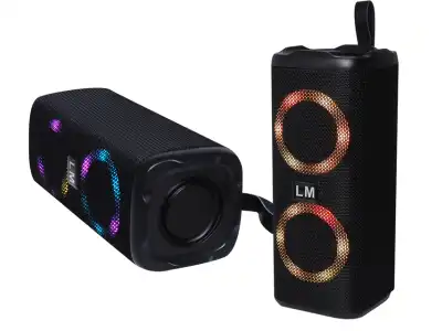 Głośnik Bluetooth Mini LM-882 z podświetleniem RGB ,akumulator,USB,SD czarny