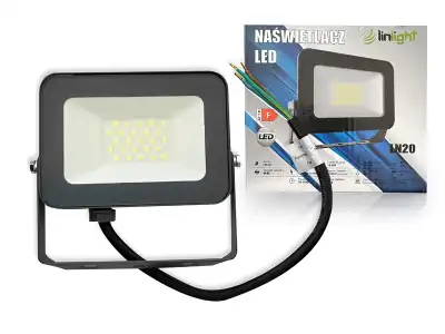 NAŚWIETLACZ LED 20W LN20 6500K  1700lm 3 lata gwarancji