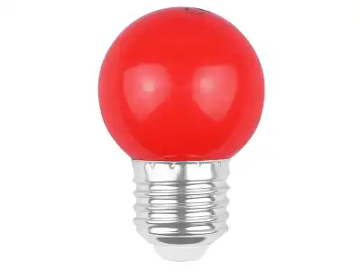 Zestaw żarówek LED E27/G45/2 W, girlanda świetlna ogrodowa, czerwona, 5szt.