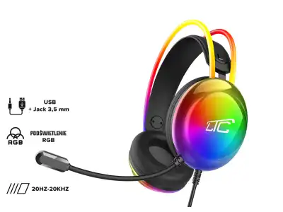 Słuchawki gamingowe RGB z mikrofonem LTC