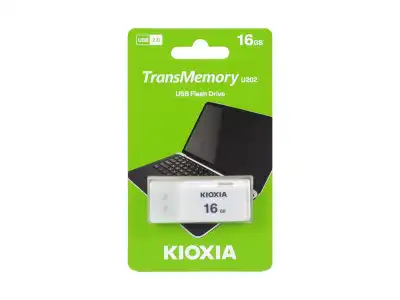 PS Pendrive 16 GB USB 2.0 Kioxia U202, biały.