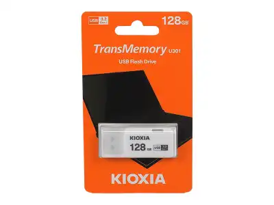 PS Pendrive 128 GB USB 3.0 Kioxia U301, biały.