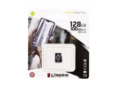 PS KARTA MicroSD KINGSTON 128GB kl.10 Canvas Select Plus