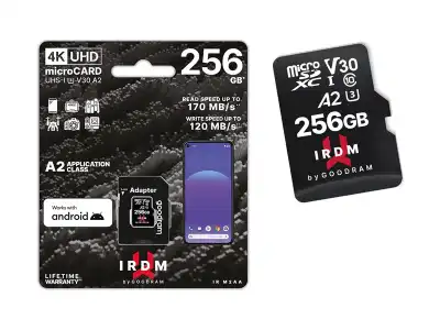 PS KARTA GOODRAM 256GB MICRO+ADAPTER IRDM V30