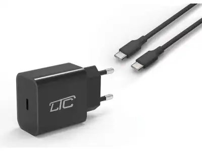 ŁADOWARKA SIECIOWA PD USB TYPE-C + KABEL TYPE-C 1m, PD25W 3000mA