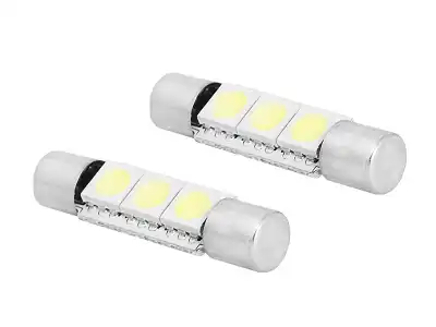 ŻARÓWKA LED 31mm, 3x5050, 12V, barwa światła biała zimna.