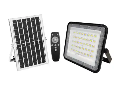 Naświetlacz z panelem solarnym 100W ,80-LED 5730 z akumulatorem 5000mAh, pilot