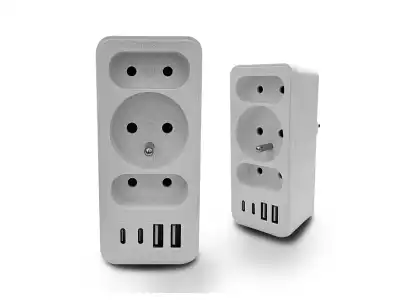 Rozgałęźnik sieciowy 3 gniazda ,2xUSB,2xUSB-C ,max. 5V/3.4A