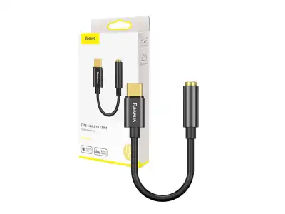 BASEUS ADAPTER L54 USB-C/GN.JACK 3,5mm CZARNY