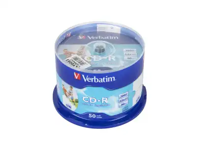 CD-R VERBATIM 700MB 52x PRINTABLE  AZO  FULLCAKE 50szt.