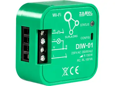 INTELIGENTNY ŚCIEMNIACZ OŚWIETLENIA DIW-01 Wi-Fi, 230&nbsp;V AC ZAMEL