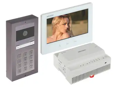 ZESTAW WIDEODOMOFONOWY DS-KIS704EY-ACW2/ALUMINUM Hikvision